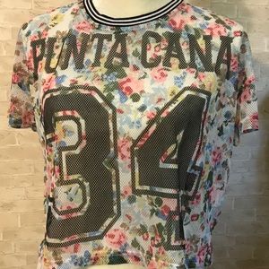 ⭐️Robin Ruth Punta Cana sheer floral top Small